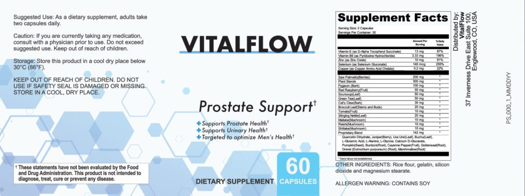 VitalFlow prostate health supplement Facts